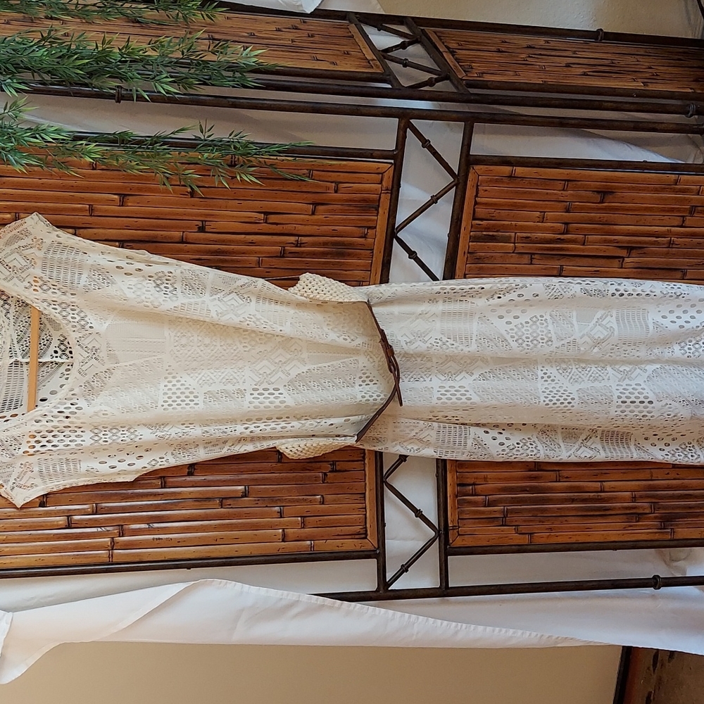 Route 66 cream crochet dress